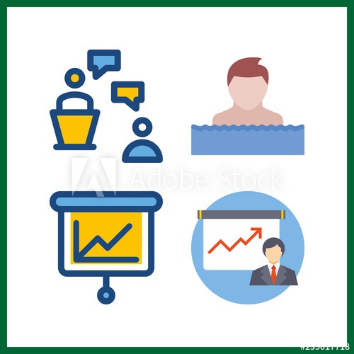 500x500 Training Icon Vector Illustration Training Set Presentation