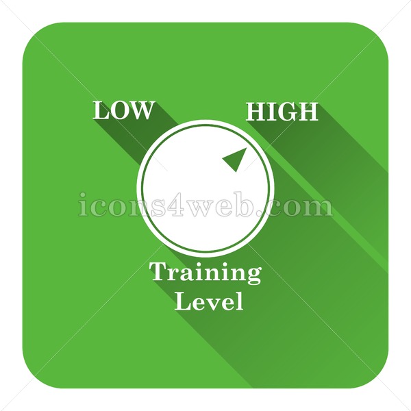 600x600 Training Level Flat Icon With Long Shadow Vector