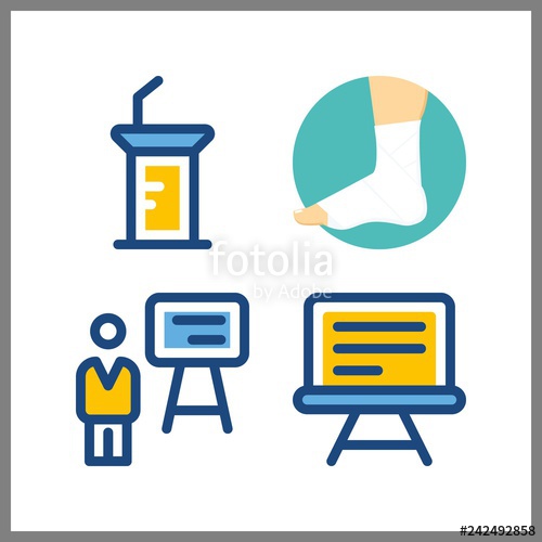 500x500 Training Icon Vector Illustration Training Set Sprain