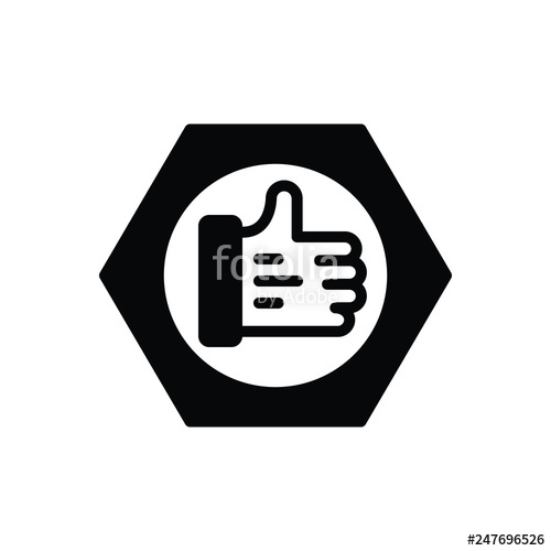 500x500 Black Solid Icon For Trust Believe Stock Image And Royalty Free