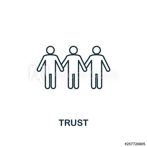 500x500 Trust Icon Thin Line Design Symbol From Business Ethics Icons