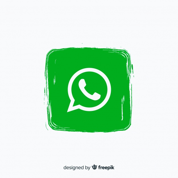 626x626 Whatsapp Icon In Paint Style Vector Free Download