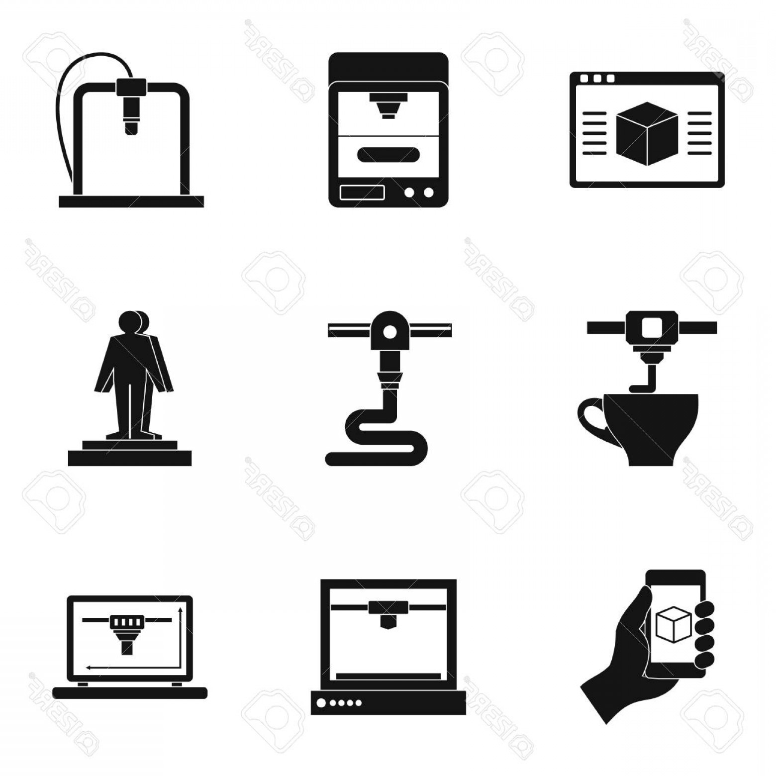 1560x1560 Vector Futuristic Icons Handandbeak