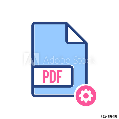 500x500 Pdf Document Icon, Pdf Extension, Format Icon With Settings