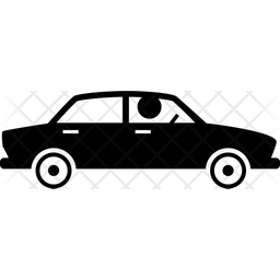 256x256 Car Icon Of Glyph Style