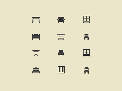 400x300 Free Minimal Furniture Icon Set Blogging Toolkits Deck