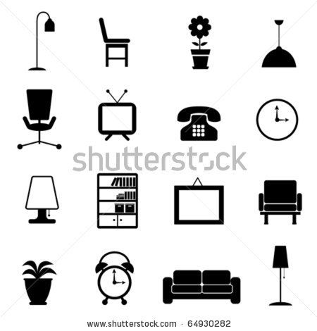 450x470 Stock Vector Furniture Icon Set Creative Mind Icon Set
