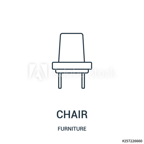 500x500 Chair Icon Vector From Furniture Collection Thin Line Chair