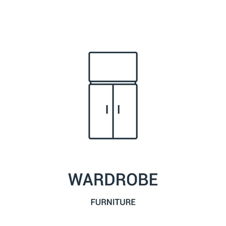 450x450 Wardrobe Icon Vector From Furniture Collection Thin Line Wardrobe