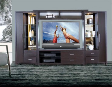 370x289 Crystal Entertainment Center, Wall Units Icon Furniture Collection