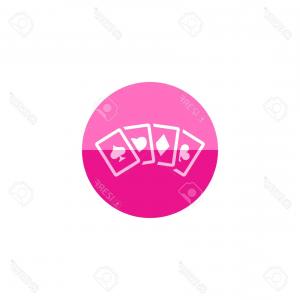 300x300 Photostock Vector Playing Cards Icon In Single Color Gaame