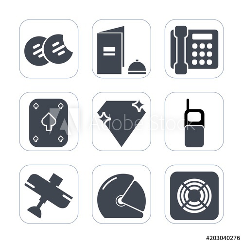 500x500 Premium Fill Icons Set On White Background Such As Business