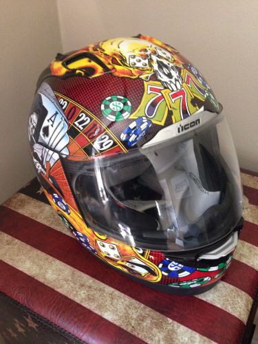 375x500 Sell Icon Alliance Lucky Lid Motorcycle Helmet Reaper Poker