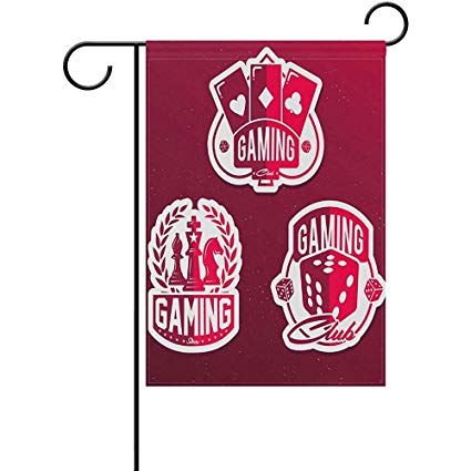 425x425 Yunnstrou Gambling Icon Collection Garden Flag Double