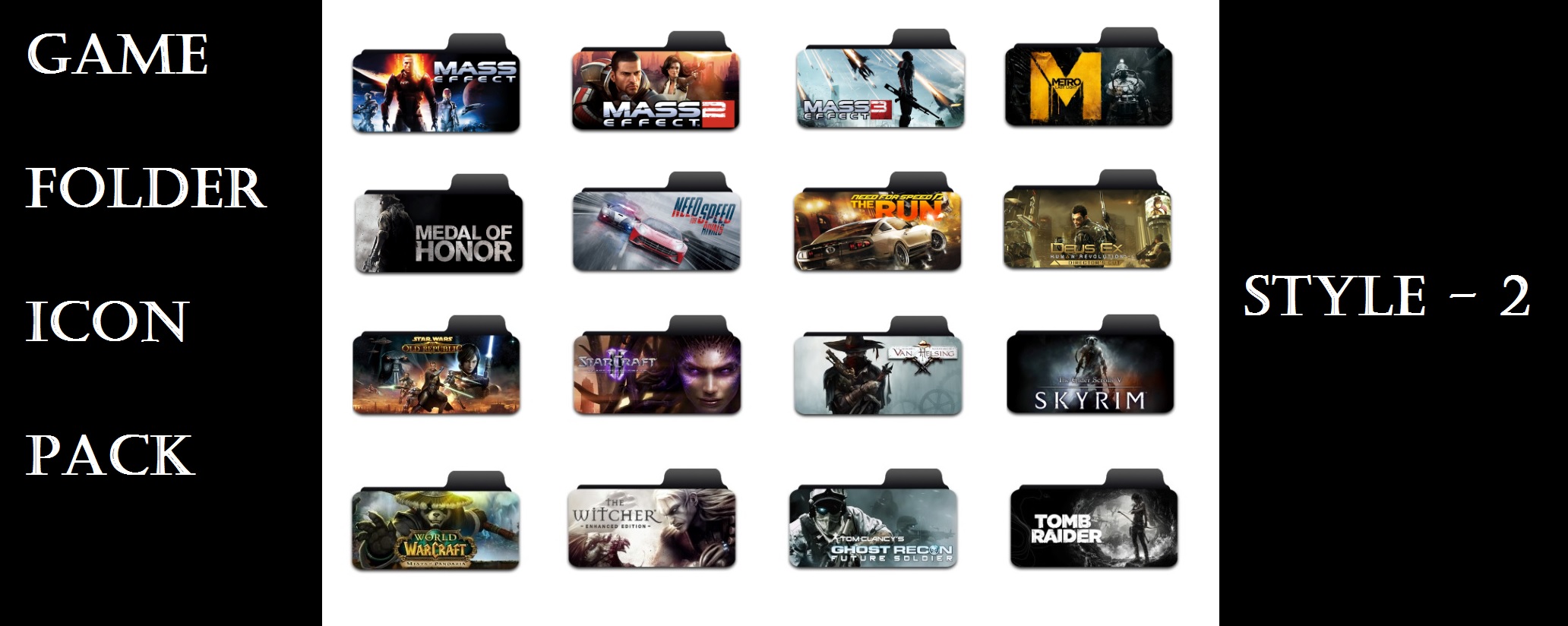 2064x824 Game Folder Icon Pack