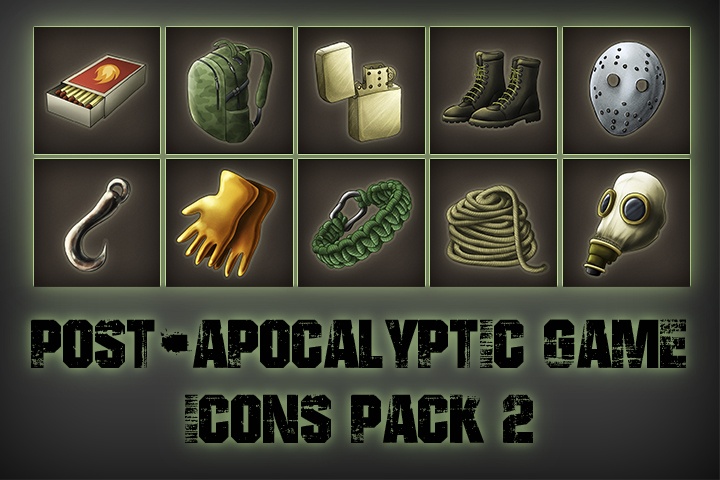 720x480 Post Apocalypse Free Icons Game Pack