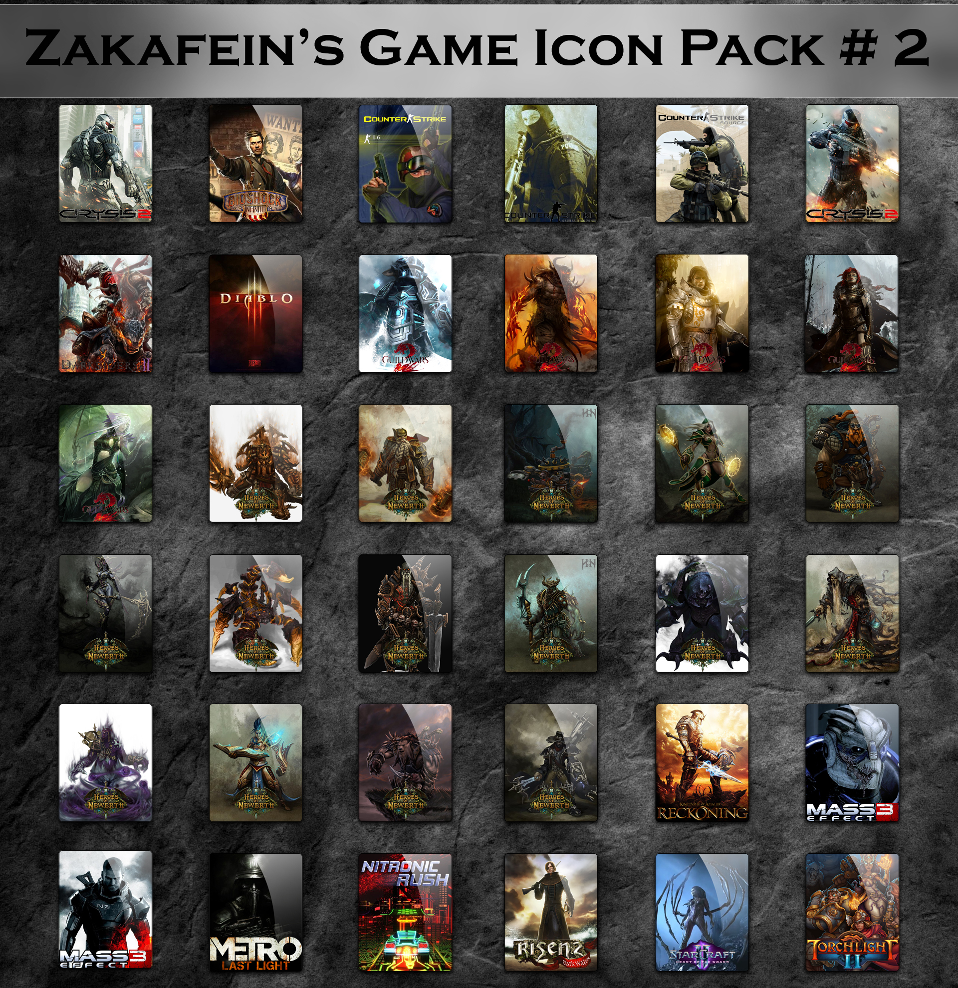 1920x1980 Zakafein's Game Icon Pack