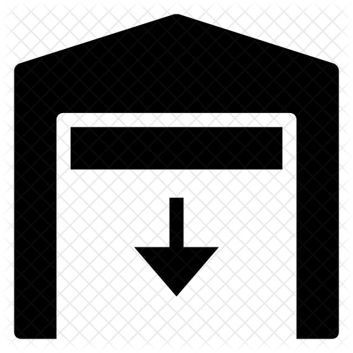 512x512 Close Garage Door Icon Of Glyph Style