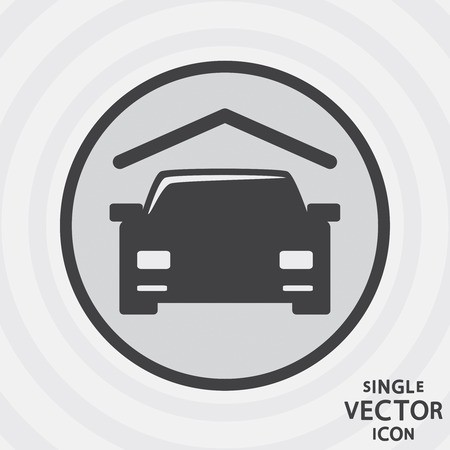 450x450 Single Monochrome Flat Icon Garage And Parking Royalty Free
