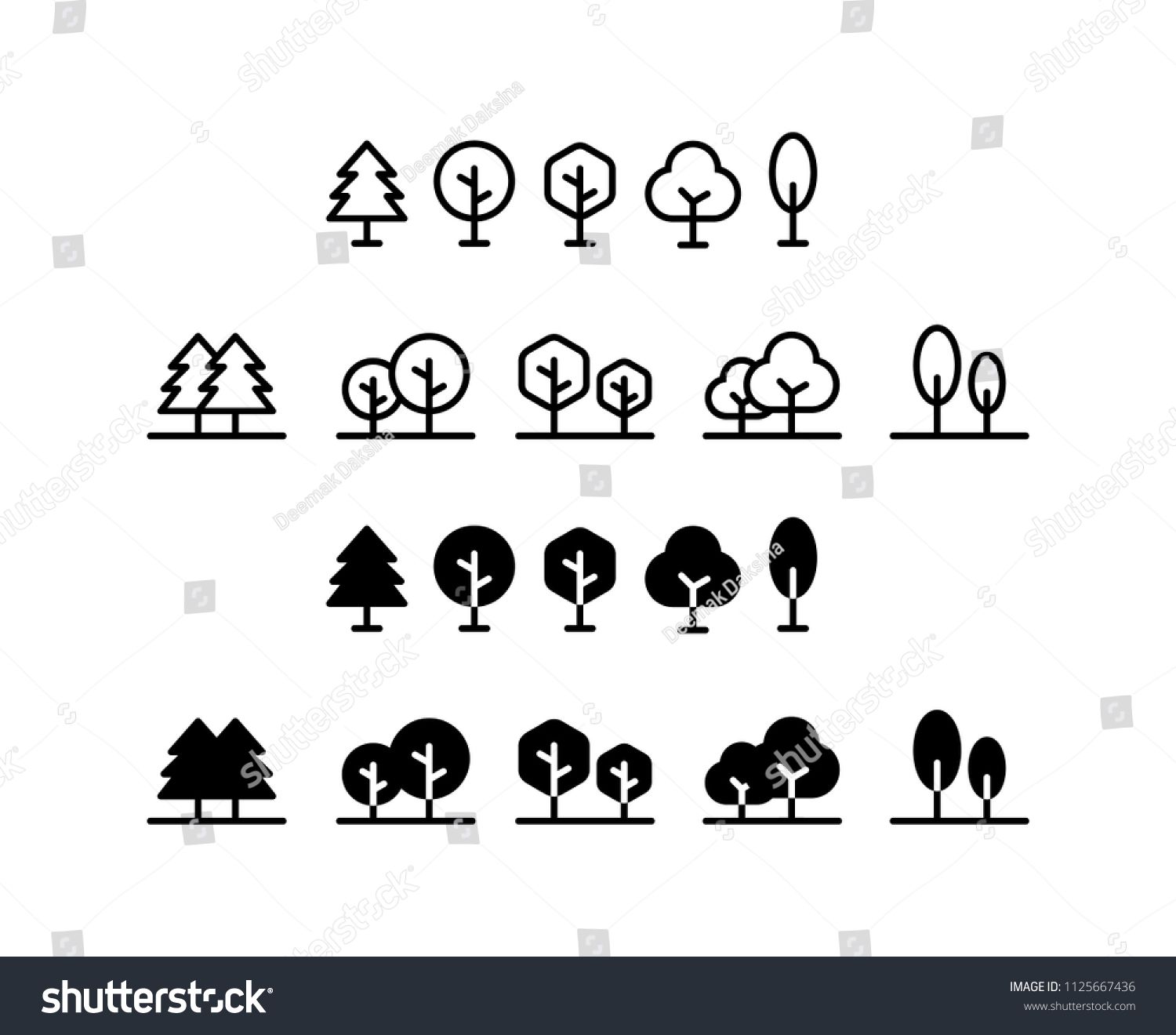 1500x1320 Tree Icon Set Park Tree, Nature, Forest, Branch, Plant