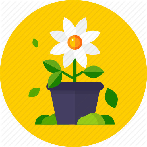 512x512 Flower, Flower Pot, Garden, Leaves Icon