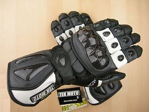 300x225 Motorcycle Gloves Leather Carbon Fiber Gauntlet Half Cost Of Icon