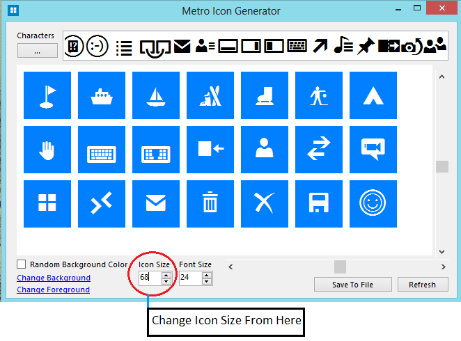 662x490 Metro Icon Generator