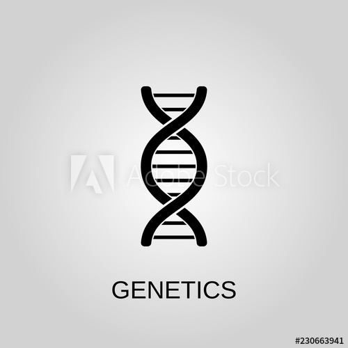 500x500 Genetics Icon Genetics Symbol Flat Design Stock