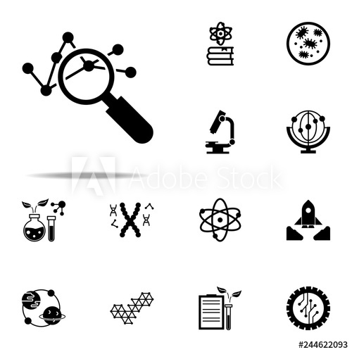 500x500 Analytics, Magnifying Icon Genetics And Bioenginnering Icons