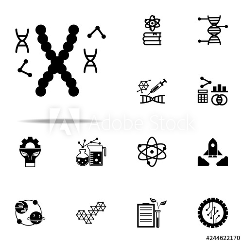 500x500 Biological, Chromosome, Dna Icon Genetics And Bioenginnering