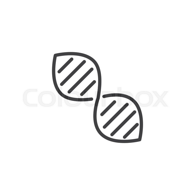 800x800 Dna Structure Outline Icon Linear Stock Vector Colourbox
