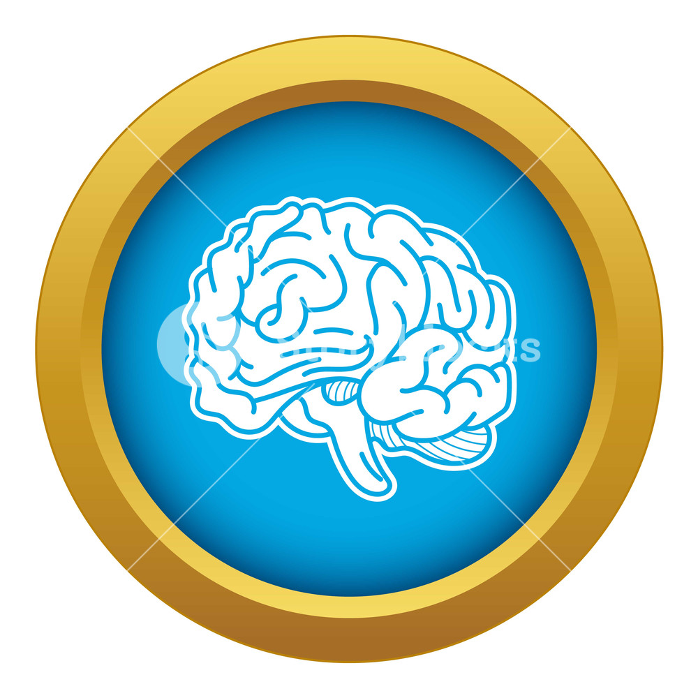 1000x1000 Genius Bran Blue Vector Isolated On White Background For Any