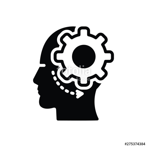 500x500 Black Solid Icon For Genius Stock Image And Royalty Free Vector