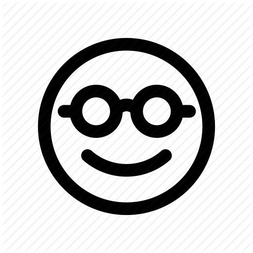 512x512 Brilliant, Clever, Emoji, Face, Genius, Glasses, Smart Icon