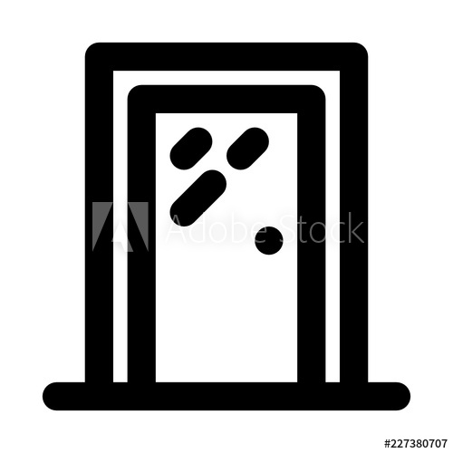 500x500 Glassdoor Room Door House Interior Vector Icon