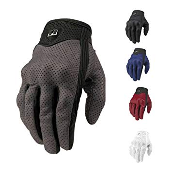 355x355 Icon Pursuit Leather Perforated Gloves Black Xl