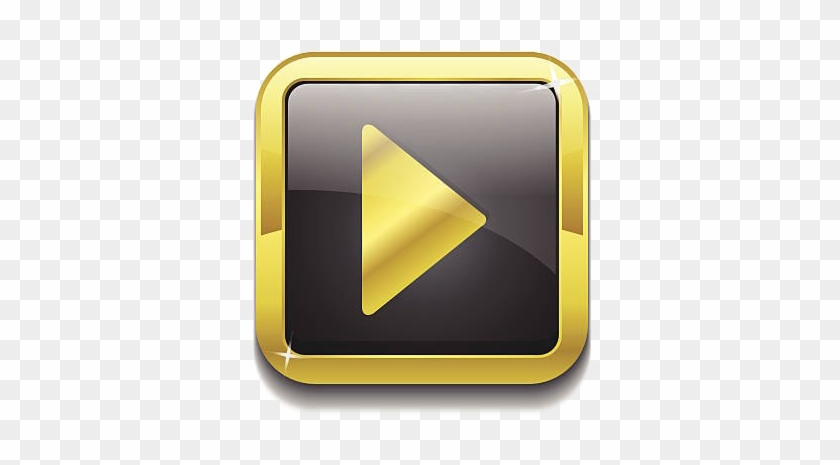 840x465 Gold Play Button Png Pic