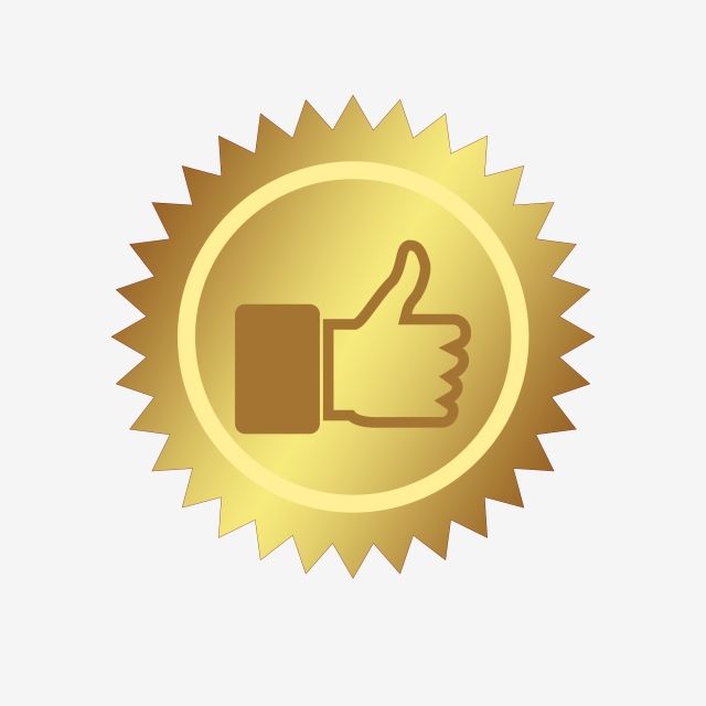 640x640 Gold Round Quality Certification Icon After Sales Service Icon
