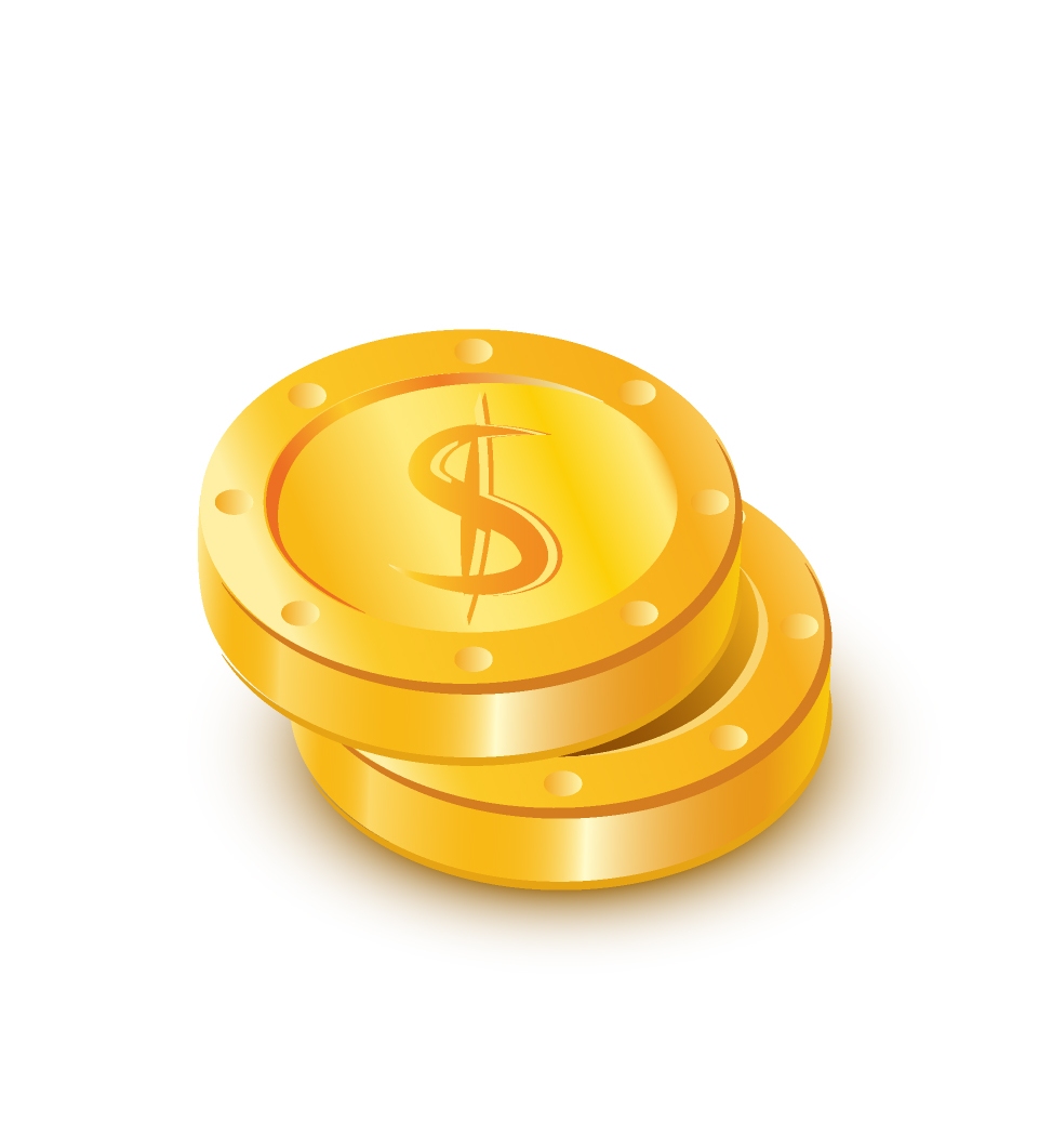 961x1061 Gold Coins Icon