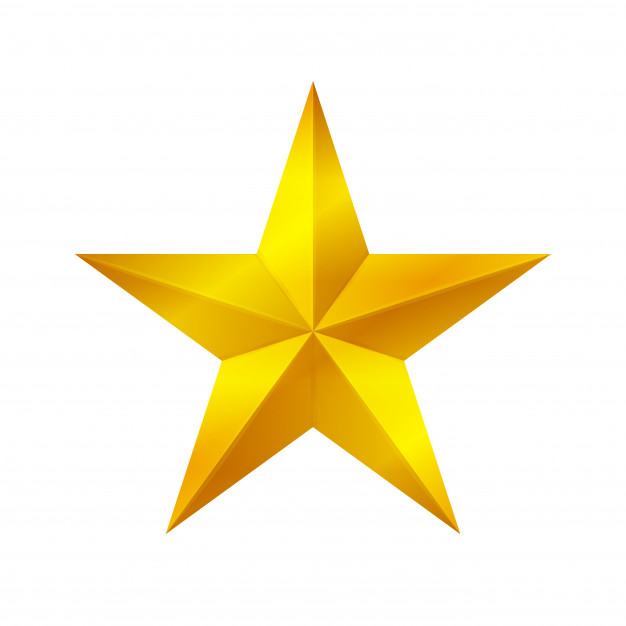 626x626 Gold Star Shape Isolated On White Background, Golden Star Icon