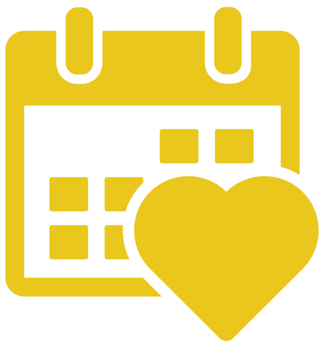 653x700 Icon Gold Calendar Heart
