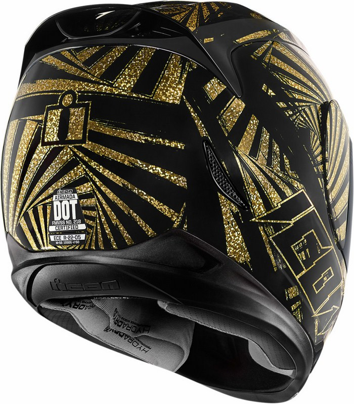 700x797 Full Face Helmet Icon Airmada Spaztyk Gold