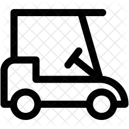 256x256 Golf Cart Icon Of Line Style