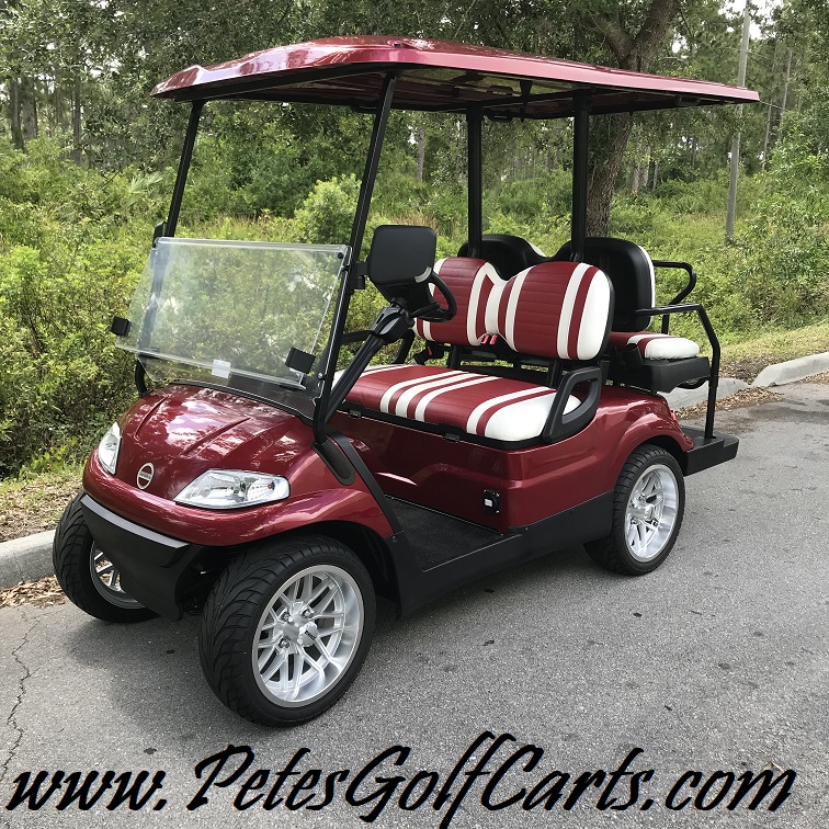 756x756 Icon Elite Golf Cart For Sale Burgandy Metallic
