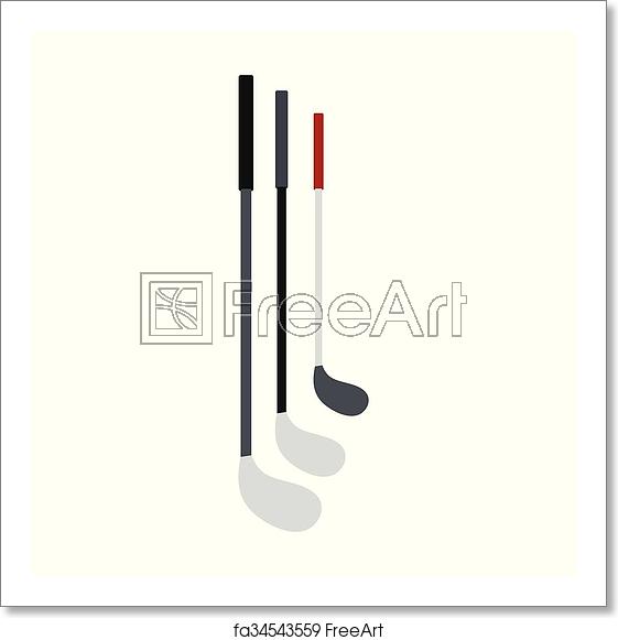 561x581 Free Art Print Of Golf Clubs Flat Icon Golf Clubs Flat Icon