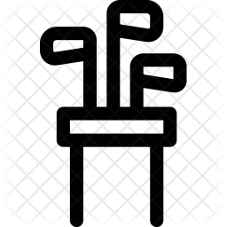 256x256 Golf, Clubs, Holder, Play, Sport, Game Icon Of Line Style