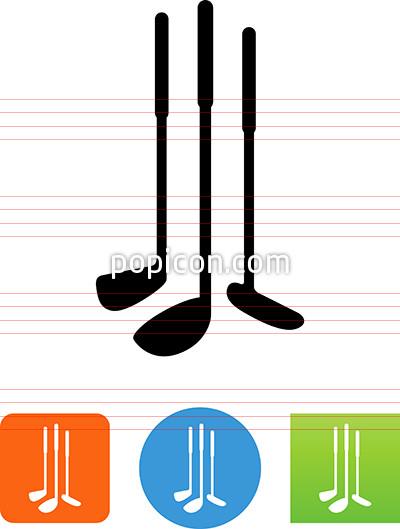 400x529 Golf Clubs Icon
