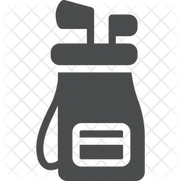 256x256 Golf Clubs Icon Of Glyph Style