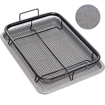 355x355 Home Icon Granite Copper Crisper Air Fryer Pan Non Stick Oven