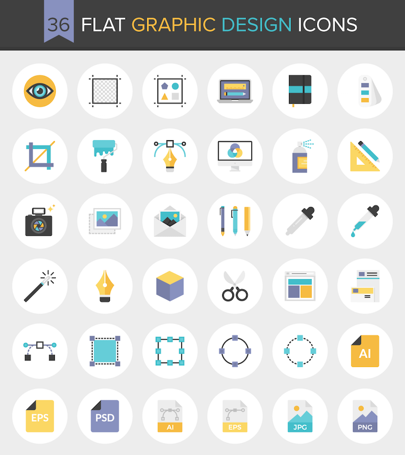 800x899 Download Flat Graphic Design Icons Free! Inside Design Blog